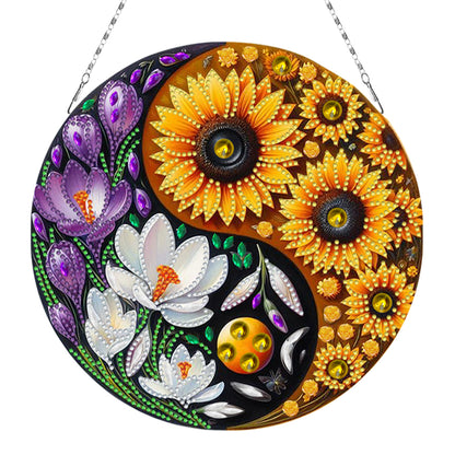 Acrylic Diamond Painting Hanging Pendant Rhinestone Diamond Art Window Pendants