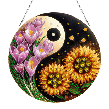 Acrylic Diamond Painting Hanging Pendant Rhinestone Diamond Art Window Pendants
