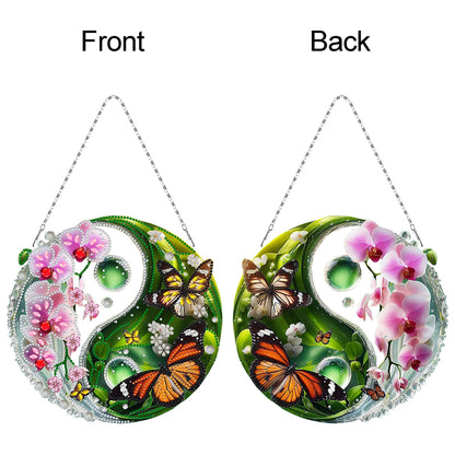 Acrylic Diamond Painting Hanging Pendant Rhinestone Diamond Art Window Pendants