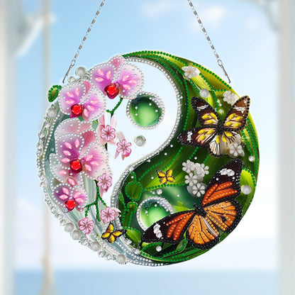Acrylic Diamond Painting Hanging Pendant Rhinestone Diamond Art Window Pendants