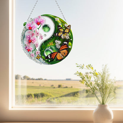 Acrylic Diamond Painting Hanging Pendant Rhinestone Diamond Art Window Pendants