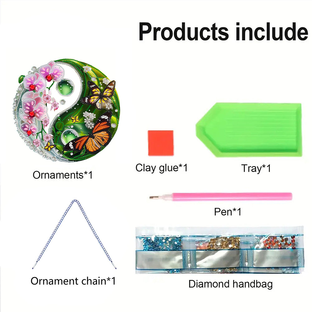 Acrylic Diamond Painting Hanging Pendant Rhinestone Diamond Art Window Pendants