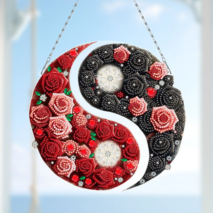 Acrylic Diamond Painting Hanging Pendant Rhinestone Diamond Art Window Pendants