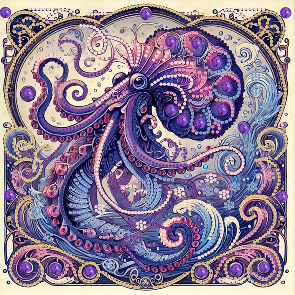 Octopus - Special Shaped Drill Diamond Painting 30*30CM