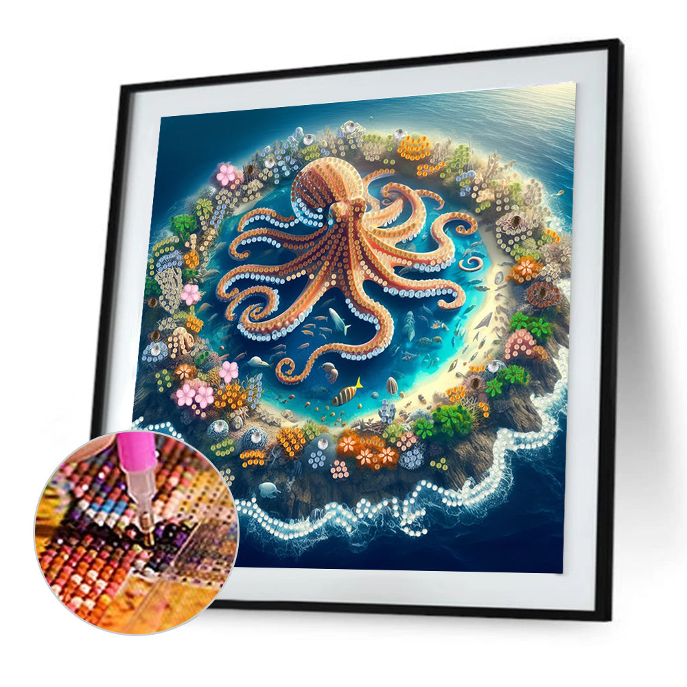 Octopus - Special Shaped Drill Diamond Painting 30*30CM