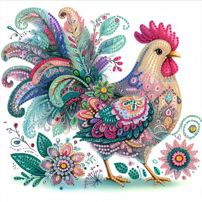 Rooster - Special Shaped Drill Diamond Painting 30*30CM