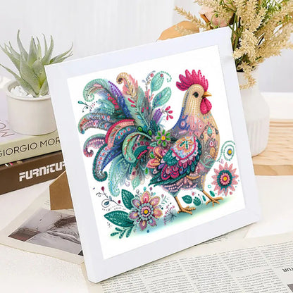 Rooster - Special Shaped Drill Diamond Painting 30*30CM