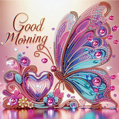 Flowers And Butterflies - Special Shaped Drill Diamond Painting 30*30CM