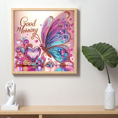 Flowers And Butterflies - Special Shaped Drill Diamond Painting 30*30CM
