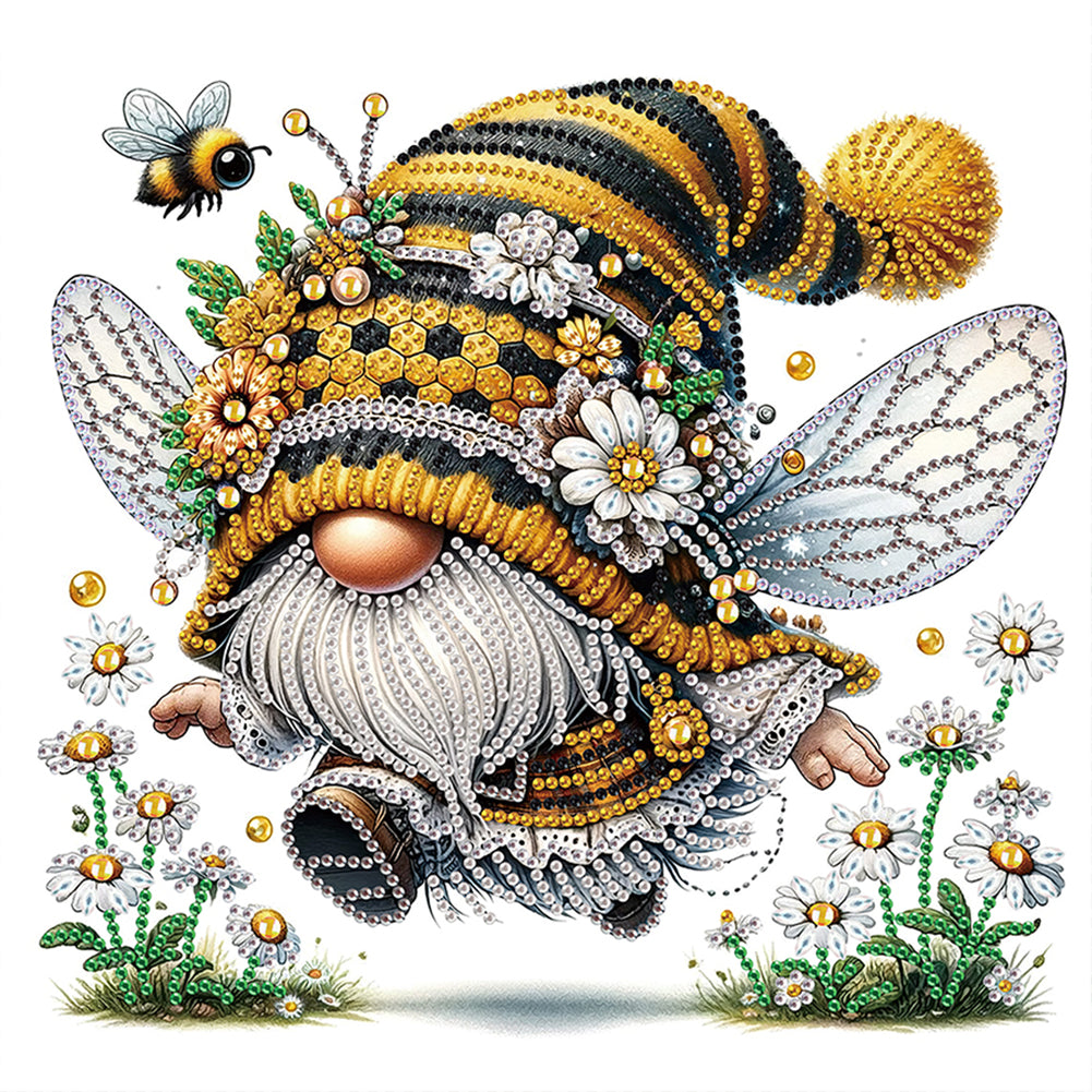 Bee Gnome - Special Shaped Drill Diamond Painting 30*30CM