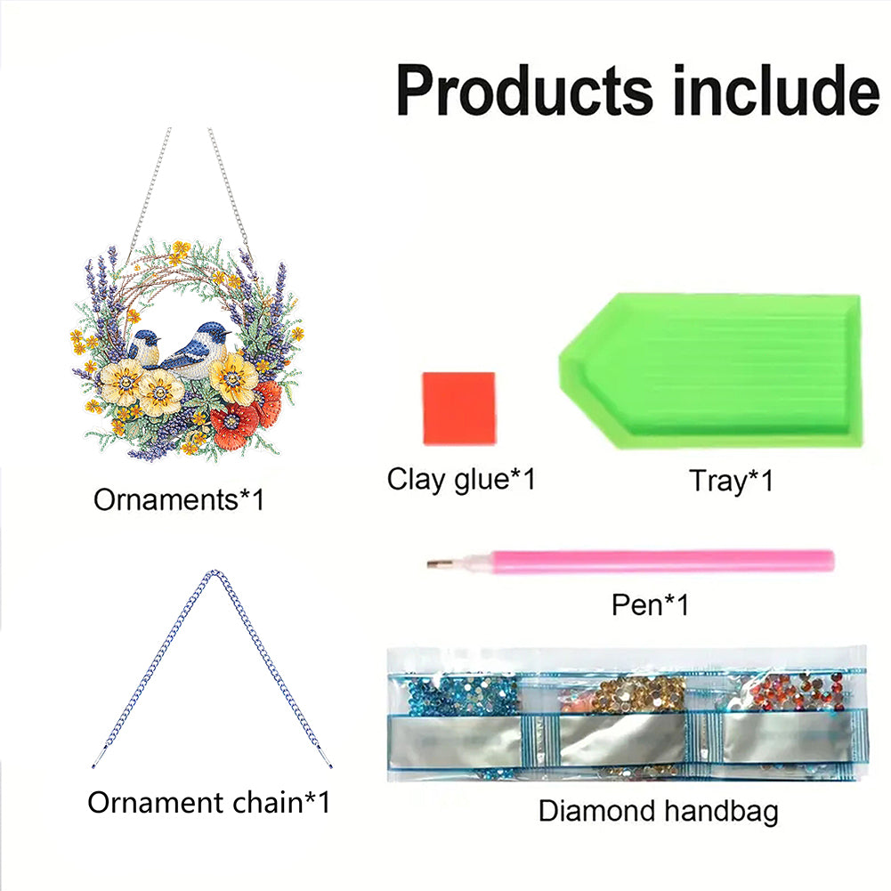 2D Flat DIY Diamond Art Pendant Diamond Painting Set Home Wall Decoration Crafts
