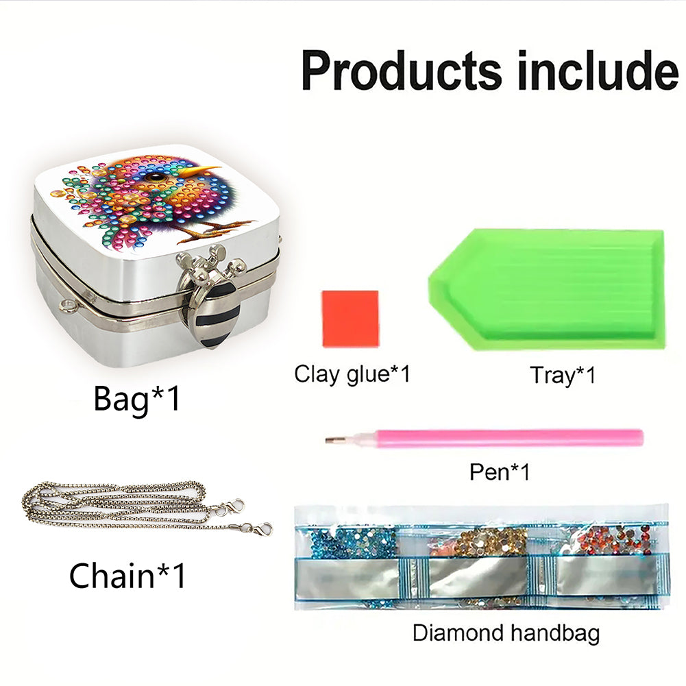 DIY Diamond Painting Small Shoulder Bag Portable Cosmetic Pouch Envelope Clutch