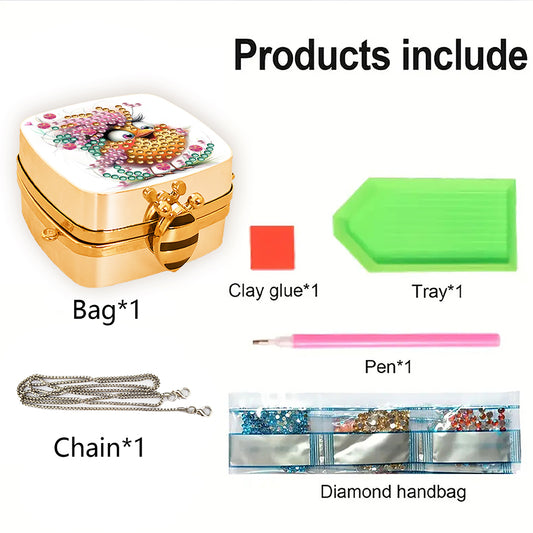 DIY Diamond Painting Small Shoulder Bag Portable Cosmetic Pouch Envelope Clutch
