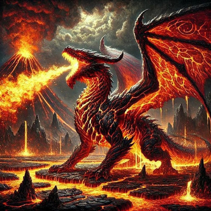 Dragon - Full Round Drill Diamond Painting 40*40CM