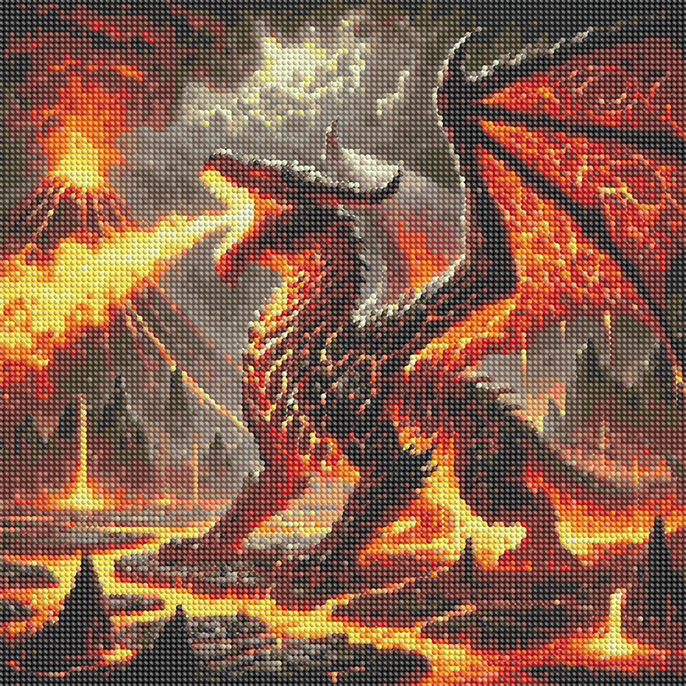 Dragon - Full Round Drill Diamond Painting 40*40CM