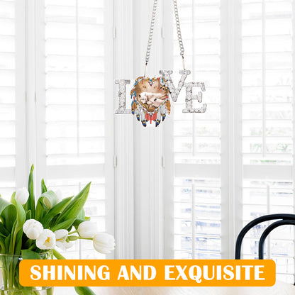 2pcs 2D Flat DIY Diamond Art Pendant Diamond Painting Set Wall Door Decoration