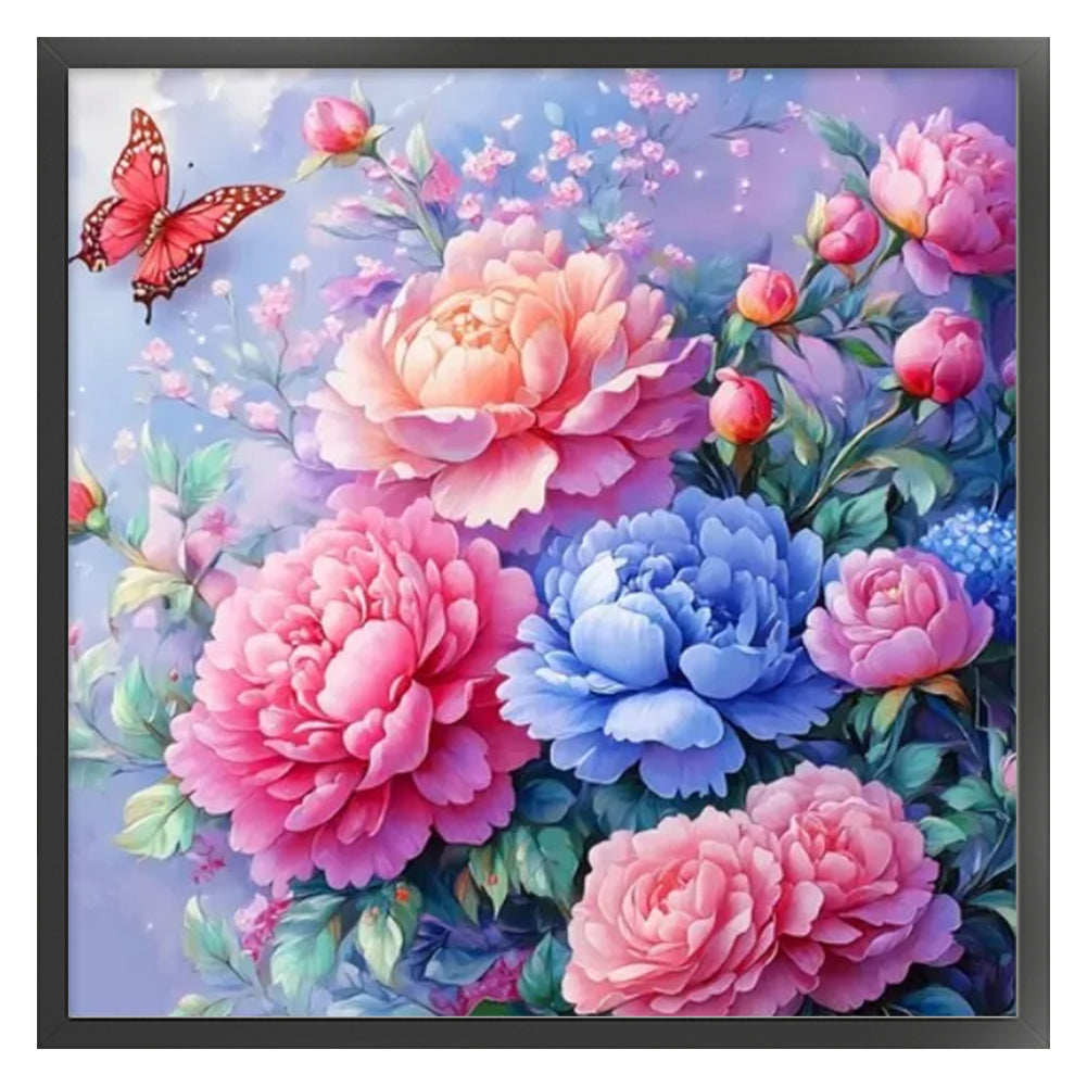 Peony - 11CT Stamped Cross Stitch 50*50CM