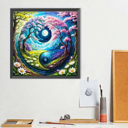 Dream Tai Chi Scenery - Full Round Drill Diamond Painting 50*50CM