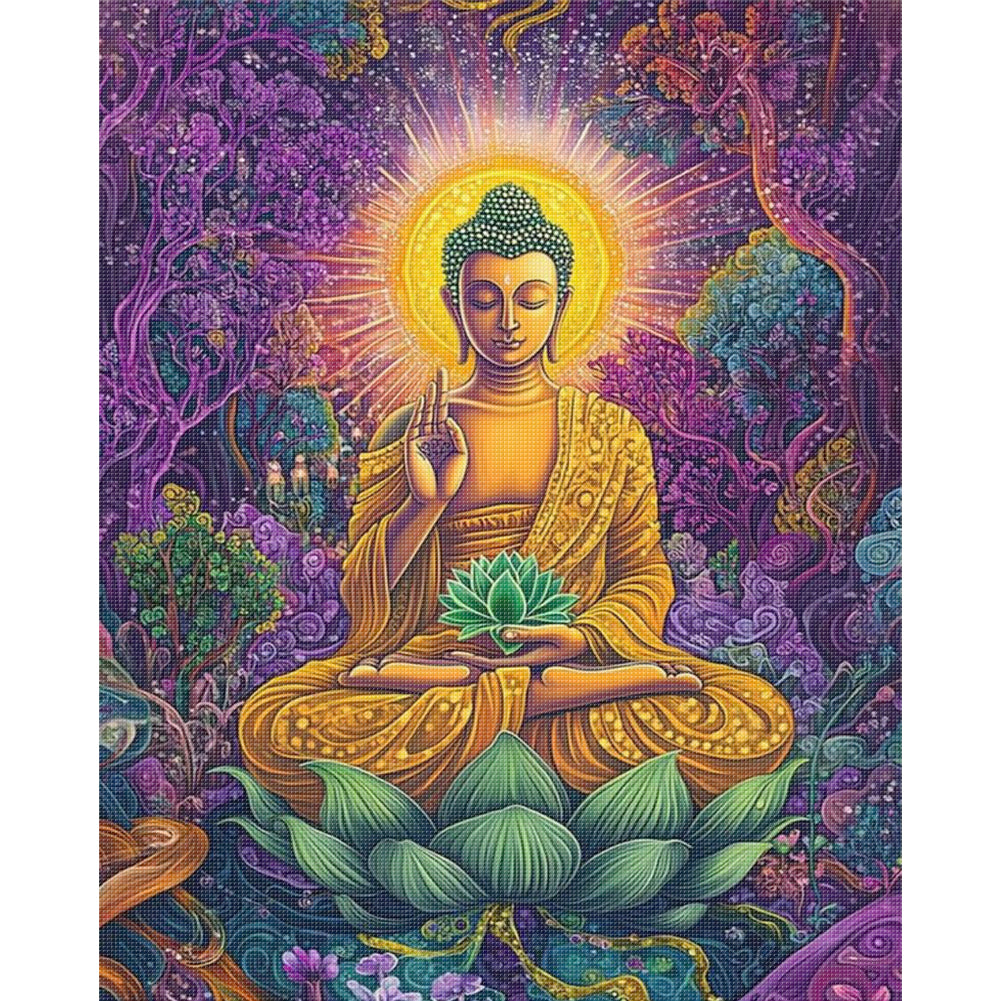 Buddha - 11CT Stamped Cross Stitch 40*50CM