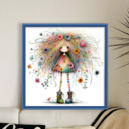 Girls - 11CT Stamped Cross Stitch 40*40CM