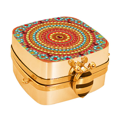 Peacock Diamond Art Storage Case Diamond Painting Mirror Organizer Box for Women