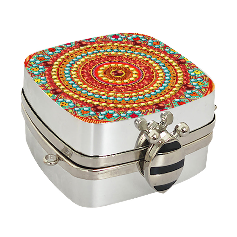 Peacock Diamond Art Storage Case Diamond Painting Mirror Organizer Box for Women