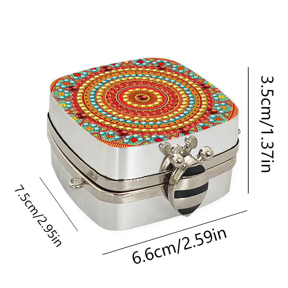 Peacock Diamond Art Storage Case Diamond Painting Mirror Organizer Box for Women