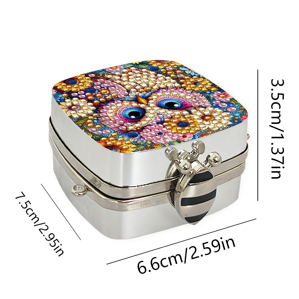 Peacock Diamond Art Storage Case Diamond Painting Mirror Organizer Box for Women