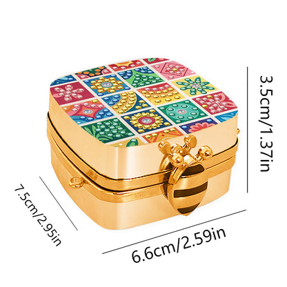 Peacock Diamond Art Storage Case Diamond Painting Mirror Organizer Box for Women