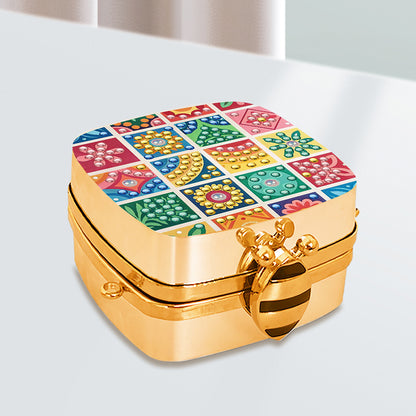 Peacock Diamond Art Storage Case Diamond Painting Mirror Organizer Box for Women