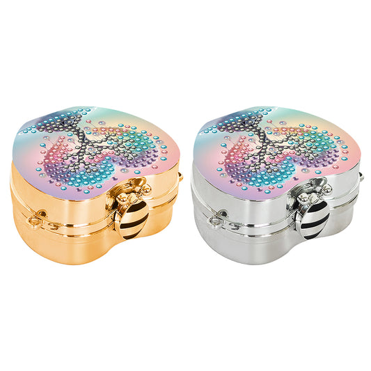 2Pcs Succulent Diamond Art Storage Case Rhinestone Jewelry Box 5D Diy Coin Purse