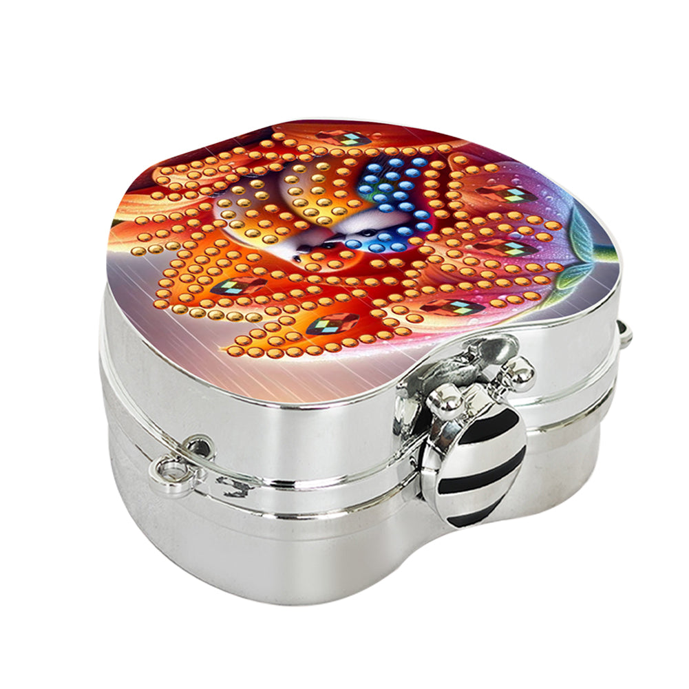 2Pcs Succulent Diamond Art Storage Case Rhinestone Jewelry Box 5D Diy Coin Purse
