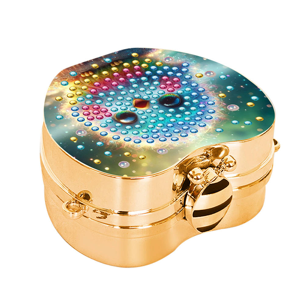 2Pcs Succulent Diamond Art Storage Case Rhinestone Jewelry Box 5D Diy Coin Purse