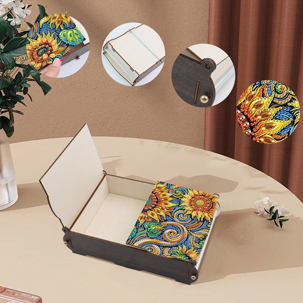 Diamond Painting Storage Box DIY 5D Diamond Painting Jewelry Box for Women Girls