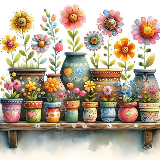 Flower Bouquet - Full Round Drill Diamond Painting 30*30CM