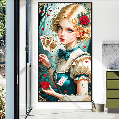 Girl Alice - Full AB Round Drill Diamond Painting 40*75CM