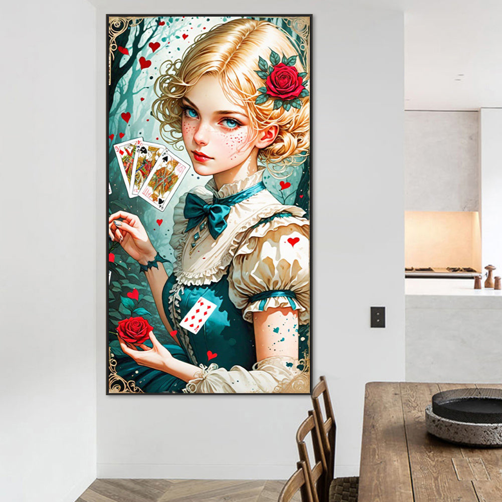 Girl Alice - Full AB Round Drill Diamond Painting 40*75CM
