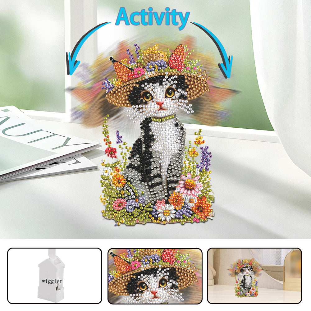 Acrylic Shaking Head Animal Diamond Painting Desktop Decors Bedroom Table Decor
