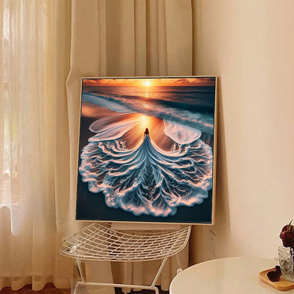 Surf Girl - Full Round Drill Diamond Painting 40*40CM