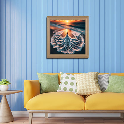 Wave Girl - Full Round Drill Diamond Painting 40*40CM