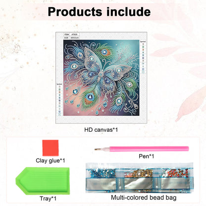 Butterfly - Special Shaped Drill Diamond Painting 30*30CM