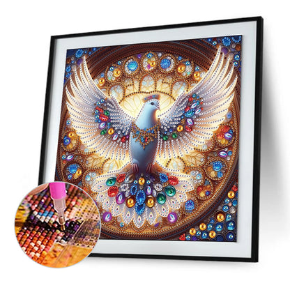 Colorful Pigeon - Special Shaped Drill Diamond Painting 30*30CM