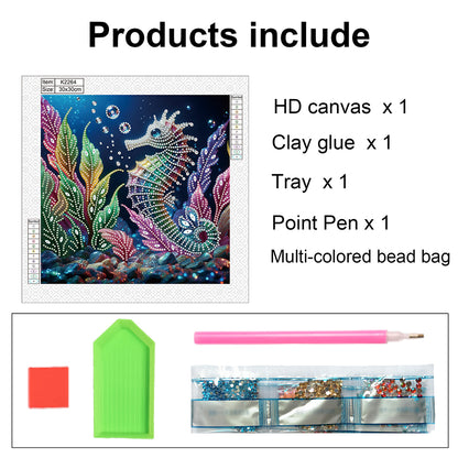 Seahorse - Special Shaped Drill Diamond Painting 30*30CM