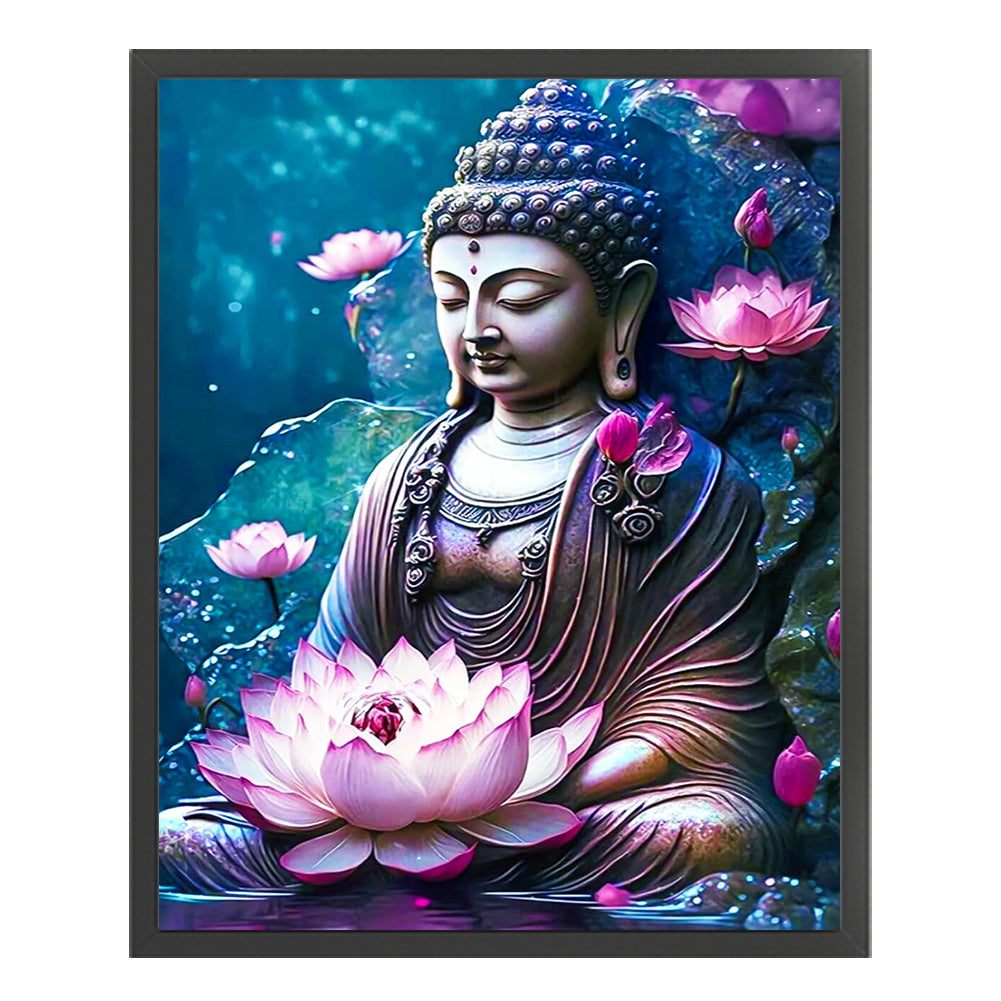 Buddha Statue - 11CT Stamped Cross Stitch 40*50CM