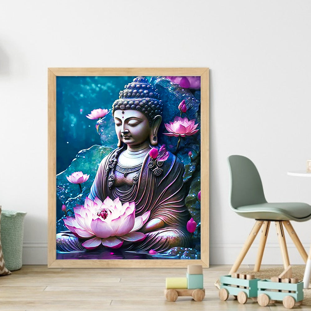 Buddha Statue - 11CT Stamped Cross Stitch 40*50CM