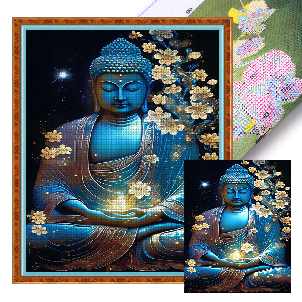 Buddha Statue - 11CT Stamped Cross Stitch 40*55CM