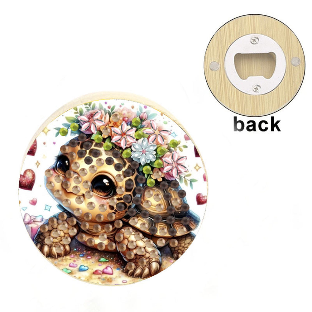 Wooden PET DIY Diamond Painting Magnets Jar Opener Kit Decorative Kitchen Tool