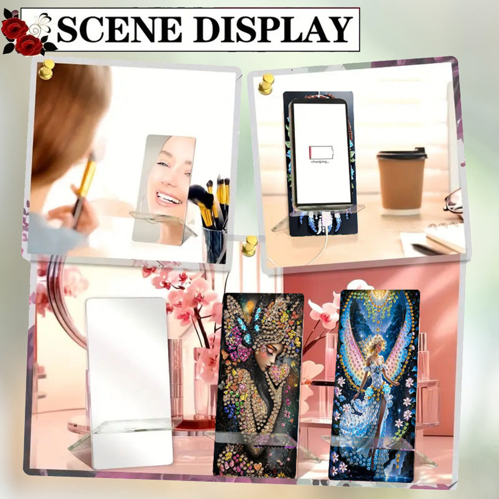 2Pcs Acrylic DIY Animals Diamond Painting Phone Holder Diamond Art Phone Bracket