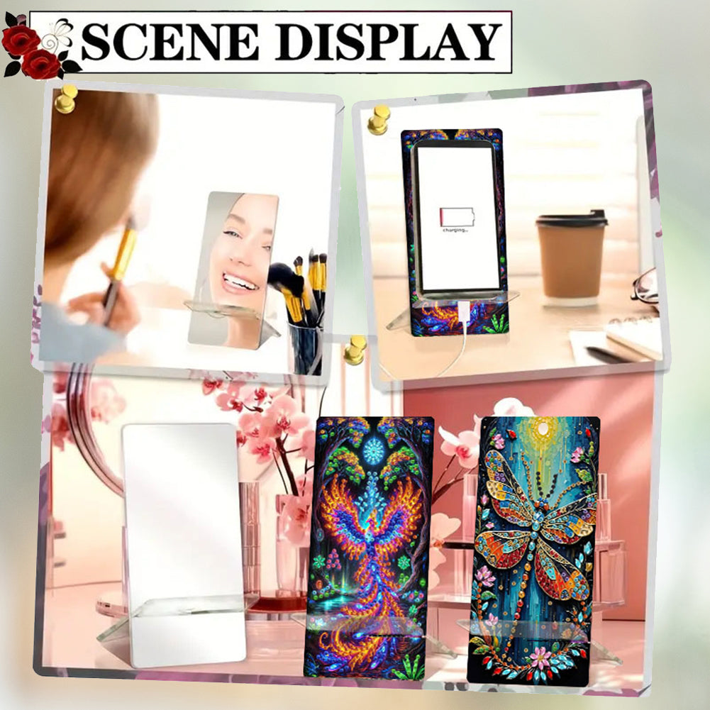 2Pcs Acrylic DIY Animals Diamond Painting Phone Holder Diamond Art Phone Bracket