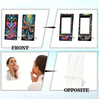 2Pcs Acrylic DIY Animals Diamond Painting Phone Holder Diamond Art Phone Bracket